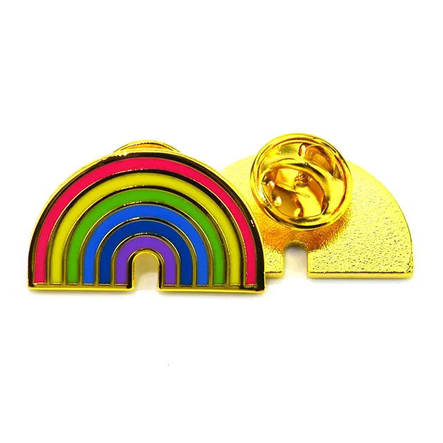 Colorful Rainbow Series Enamel Brooch Cute Pins Backpack Badge Clothing Bag Accessories Lapel Pins Gift For Child