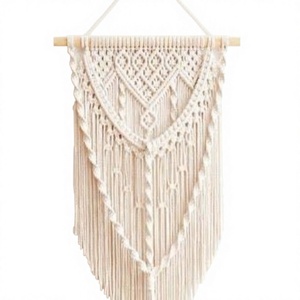 Tapiz de Macramé Hecho a Mano, Ecológico, de Cuerda de Algodón, Estilo Boho, para Decoración del Hogar, Dormitorio, Sala de Estar, Regalo de Cumpleaños - Product Image 2