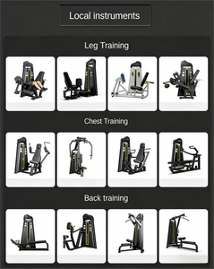 Ensemble complet de machines pour l'entraînement de force : <span class=keywords><strong>presse</strong></span> pectorale et extensions dorsales (haut et bas) – Équipement de gym professionnel - Product Image 3