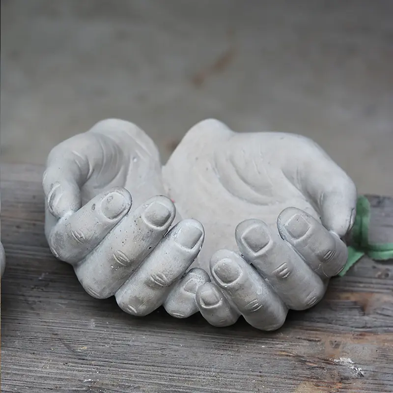 工場卸売アートクラフト多肉植物屋外人間の指モダンな装飾屋内セメント植木鉢型