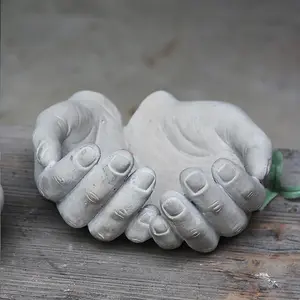 공장 도매 예술 공예 즙이 많은 야외 인간의 손가락 현대 장식 실내 시멘트 꽃 냄비 금형
