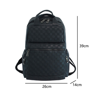 <span class=keywords><strong>Sac</strong></span> <span class=keywords><strong>à</strong></span> <span class=keywords><strong>Dos</strong></span> d'Ordinateur <span class=keywords><strong>Homme</strong></span> en Cuir Noir Souple, Grande Capacité, Tendance Décontractée pour Étudiant, Vente en Gros - Product Image 5