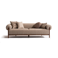 Ensemble canapé et chaise modulaire carré moderne en tissu avec rembourrage en éponge pour salon d'appartement-Design rembourré confortable