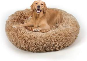 Enjoy <span class=keywords><strong>the</strong></span> Pet Kennel Sofá cama redondo de felpa Cojín esponjoso de lujo Cama de donut de felpa Lavable Cama grande personalizada para gatos y perros Cama para mascotas 60cm - Product Image 6