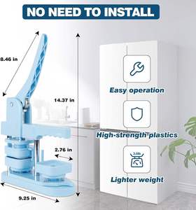 Bán buôn hiệu suất cao 50x50 vuông huy hiệu nhựa sản xuất máy, Hướng dẫn sử dụng tủ lạnh nam châm sản xuất máy - Product Image 2