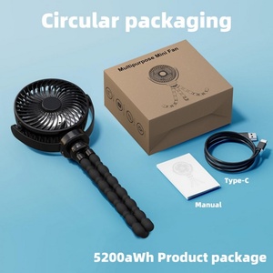 New Hot Handheld 5200mAh Fan USB Charging Portable Outdoor Fan Baby <b>Stroller</b> Fan - Product Image 6