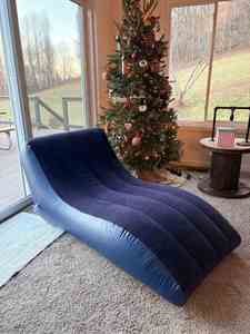 <b>Inflatables</b> Chairs Flocked Surface Lounge Chair With Backrest Ergonomic <b>Inflatable</b> Couch - Product Image 3