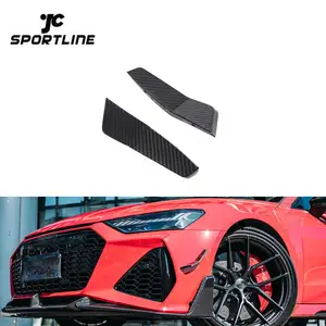 Carbon Fibre RS7 Car Bumper Front Canards for Audi RS7 Type 4K8 Sportback 4-Door 2019- 2021