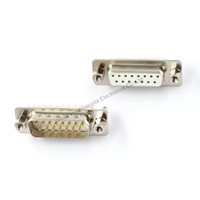 Conector HCD DP15 Estándar con Tornillo Fijo D-Sub DB9 DB15 DB25 DB37 Macho Hembra Tipo Placa de Inserción 9/15/25/37 Pines Paquete de 50