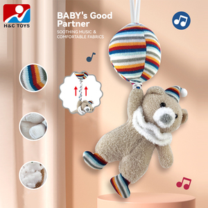Juguetes H&C, Peluche Musical con Cordón para Niños, Osito de Peluche de Dibujos Animados, Juguetes Educativos Tempranos, Juguetes de Animales Suaves de Algodón, Caja con Ventana - Product Image 2
