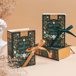 Caja de regalo de cartón con forma de libro, magnética, con cinta, personalizable según las necesidades. - Product Image 3