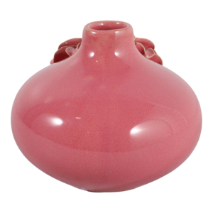Vaso in Ceramica Rotondo con Dettagli Floreali Tridimensionali e Finitura Lucida per Arredamento Casa - Product Image 5