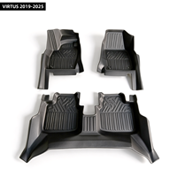 Tapis de sol de voiture en TPE écologique, recyclable, à faible odeur, 5D, fabriqué directement en usine, certifié ISO14001, pour VIRTUS 2019-2025