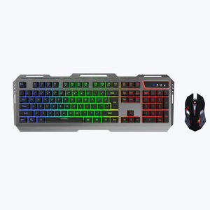 Phù hợp với kim loại cơ thể màng bàn phím và chuột <span class=keywords><strong>combo</strong></span> có dây Backlit teclado Máy tính để bàn chơi Game bàn phím và chuột cho máy tính để bàn - Product Image 1