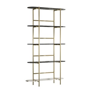 Estantería de viento crema multicapa, soporte de exhibición de suelo a suelo para sala de estar, porche, oficina, partición o almacenamiento en estante de CD - Product Image 5