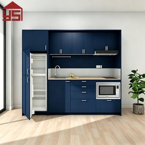 Cucina Modulare Moderna in PVC Prefabbricata Tutto in Uno, Mini Unità Cucina per Appartamenti e Progetti Alberghieri - Product Image 1