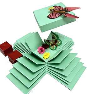 Boîte cadeau <span class=keywords><strong>surprise</strong></span> pliable avec papillon en relief, fermeture magnétique, matériaux recyclés, pour adultes, hommes, femmes, enfants, cadeau d'<span class=keywords><strong>anniversaire</strong></span> - Product Image 4