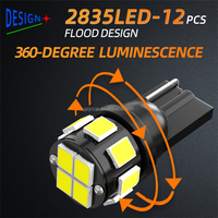 Ampoule LED SMD T10 12V 2835, éclairage à 360°, blanc, aluminium, antichoc, Plug-and-Play, certifiée RoHS CE, 50000 heures de durée de vie