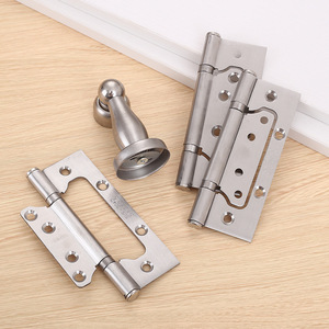 Charnière de porte en acier inoxydable 4,5 pouces noire pour porte en bois, silencieuse, en acier au manganèse, style moderne et simple - Product Image 3