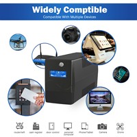 Batterie UPS de haute qualité alimentation sans coupure 500va à 3kva ups ordinateur hors ligne UPS avec écran LCD pour ordinateur