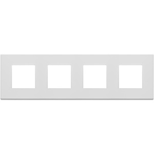 8M <b>Plate</b> 2+2+2+2 Matt White Wall <b>Switch</b> Cover 31mm Length 9.7cm Width 1.7cm Height - Product Image 1