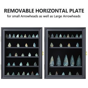 2026 Arrowhead Modern Classic Shadowbox Wandmontage-Vitrine für Achat, Opal, Kristallstein mit Blumen- und Tierthemen - Product Image 1