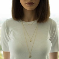 Jellmilskye — collier avec pendentif en or 18k, pendentif rond en argent sterling 925, saphir, mauvais œil, offre spéciale