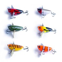 Leurre de pêche cicada bionique 58 mm 12,5 g, popper de surface, leurre pour perche, insecte, abeille réaliste avec deux ailes en cuillère métallique, wobblers, appât