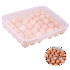 34 Grids Clear Plastic ReFrigerator Eggs Container Tray Egg Storage Box