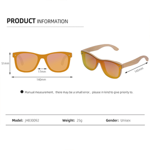 Gafas de Sol de Madera de Bambú con Espejo Polarizado Personalizadas, Gran Venta 2023, Tendencia Unisex - Product Image 5