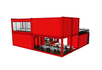 Deux étages Pop-up conteneur café restaurant bar café kiosque, stand utiliser des maisons préfabriquées en acier