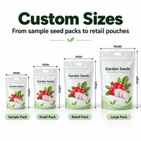 Penjualan Langsung Pabrik Kantong Kemasan Benih Cetak Gravure Anti Lembab Anti Serangga Ziplock Resealable Stand Pouch