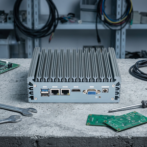 มินิพีซีอุตสาหกรรมมินิพีซีแบบ Dual LAN สองพอร์ตอนุกรม J1900ต่ำ | hvaeipc/N100/4-10 I3/I5/I7สำหรับระบบควบคุม Linux - Product Image 1