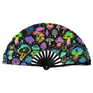 <b>Large</b> Portable Bamboo and Paper Hand <b>Fan</b> 33cm Christmas Music Love Party Decoration Painted Design for Souvenirs Promotions - Product Image 3