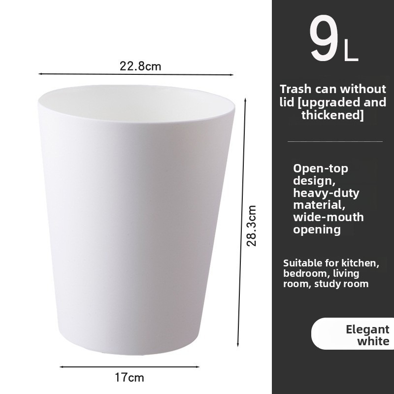 9L Blanc élégant (sans couvercle)