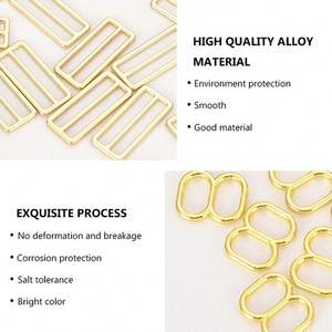 Deslizador de anillo de metal de 1/2 "y ganchos hebillas de correa de sujetador para accesorios de sujetador - Product Image 5