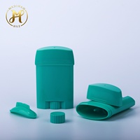Conteneur de déodorant vide personnalisable de 60 g, ovale, en plastique PP, rechargeable, avec bouchon à vis, ouverture facile, emballage personnalisé, couleur personnalisée
