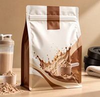 Sachet Doypack en Mylar imprimé OEM avec thermoscellage et encoche de déchirement pour l'emballage de poudre alimentaire et la vente en gros