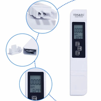 Testeur d'eau numérique TDS portable blanc TDS-01 haute précision 0.1-9999 plage de conductivité eau du robinet purifiée domestique