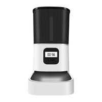 Distributeur automatique de nourriture pour animaux de compagnie intelligent portable de 6 L avec écran LCD, enregistrement, alimentation programmée, matériau ABS, étanche IPX4, alimenté par batterie