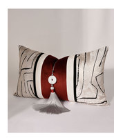 Housse de coussin décorative AIBUZHIJIA avec boucle de sécurité de luxe, pendentif en pompon, pour la décoration de la maison