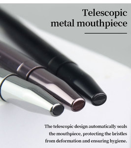 Ensemble de pinceaux de maquillage portables à tête unique <span class=keywords><strong>rétractable</strong></span>, poils synthétiques, pour fond de teint de voyage, avec logo personnalisé et marque privée - Product Image 4