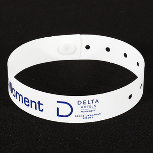 Pulsera de vinilo personalizada para bebé, banda de <span class=keywords><strong>PVC</strong></span> con estampado de un solo uso para Hospital, identificación de pacientes, barata - Product Image 6