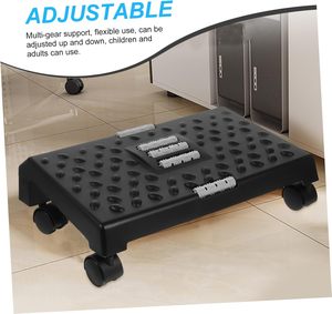 Mobile Under Desk Footrest with Wheels - Ergonomic Massage Foot <b>Stool</b> for <b>Office</b> and Home Fatigue Relief Non-Slip - Product Image 5