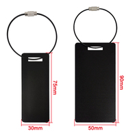 Yüksek Kaliteli 8 Renk Boş Eloksallı Alüminyum Seyahat Çantası İsim Etiketi Metal Dikdörtgen 90MM*50MM Gönderime Hazır