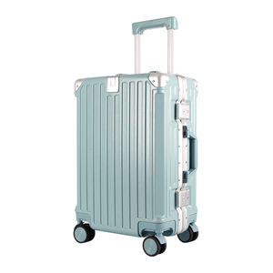Fabricantes al por mayor equipaje marco de aluminio japonés varilla cremallera caja estudiantes masculinos y femeninos 24 pulgadas equipaje grande - Product Image 1