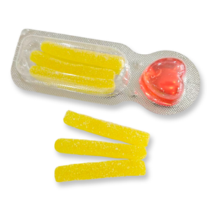 OEM/ODM Caramelos de goma con forma de corazón y patatas fritas, con salsa líquida agridulce, sabor a fruta, dulce, jugoso y delicioso - Product Image 3