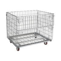 Cage de palette en treillis métallique industriel galvanisé robuste Conteneurs en acier pliables pour cargaison et stockage