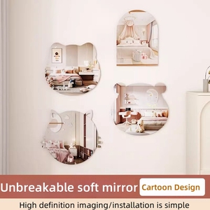Espejo irrompible sin vidrio para bebé, decoración de pared para el hogar, autoadhesivo personalizado, espejo acrílico, pegatina de pared - Product Image 3