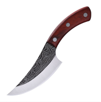 Haute qualité 4cr13 acier petit couteau incurvé couteau de coupe d'os pour ménage extérieur tranchage poisson viande motif couteau